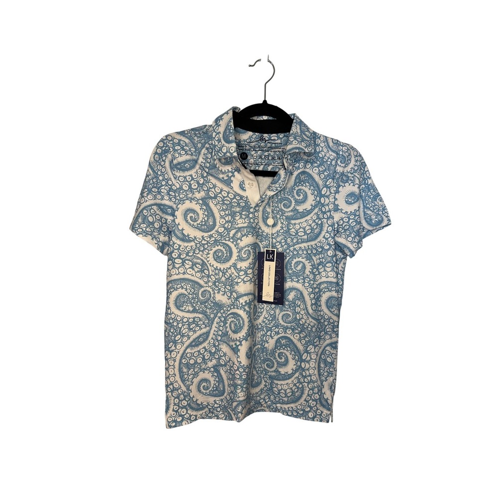 Boston‎ Scott Golf Links Collection Octopus Print Polo Shirt  Junior Medium